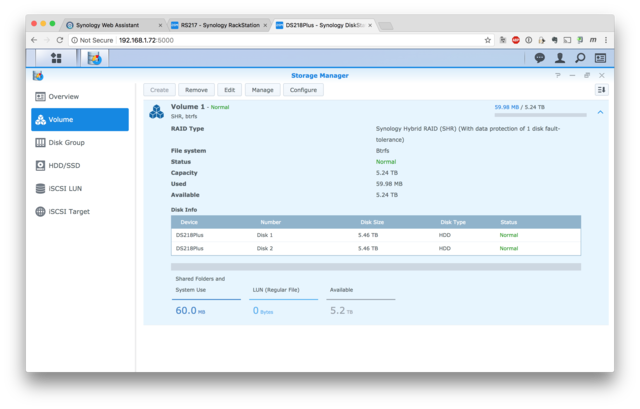 Synology RS217 and DS218Plus