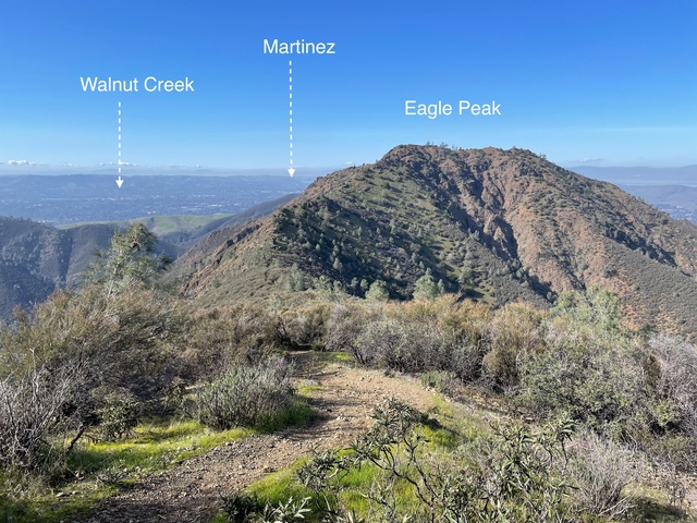 Eagle Peak viewed from the top of Meridian Ridge Road